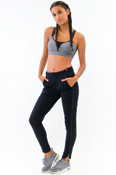 Rare Active modern tearaway pants for women in black. 